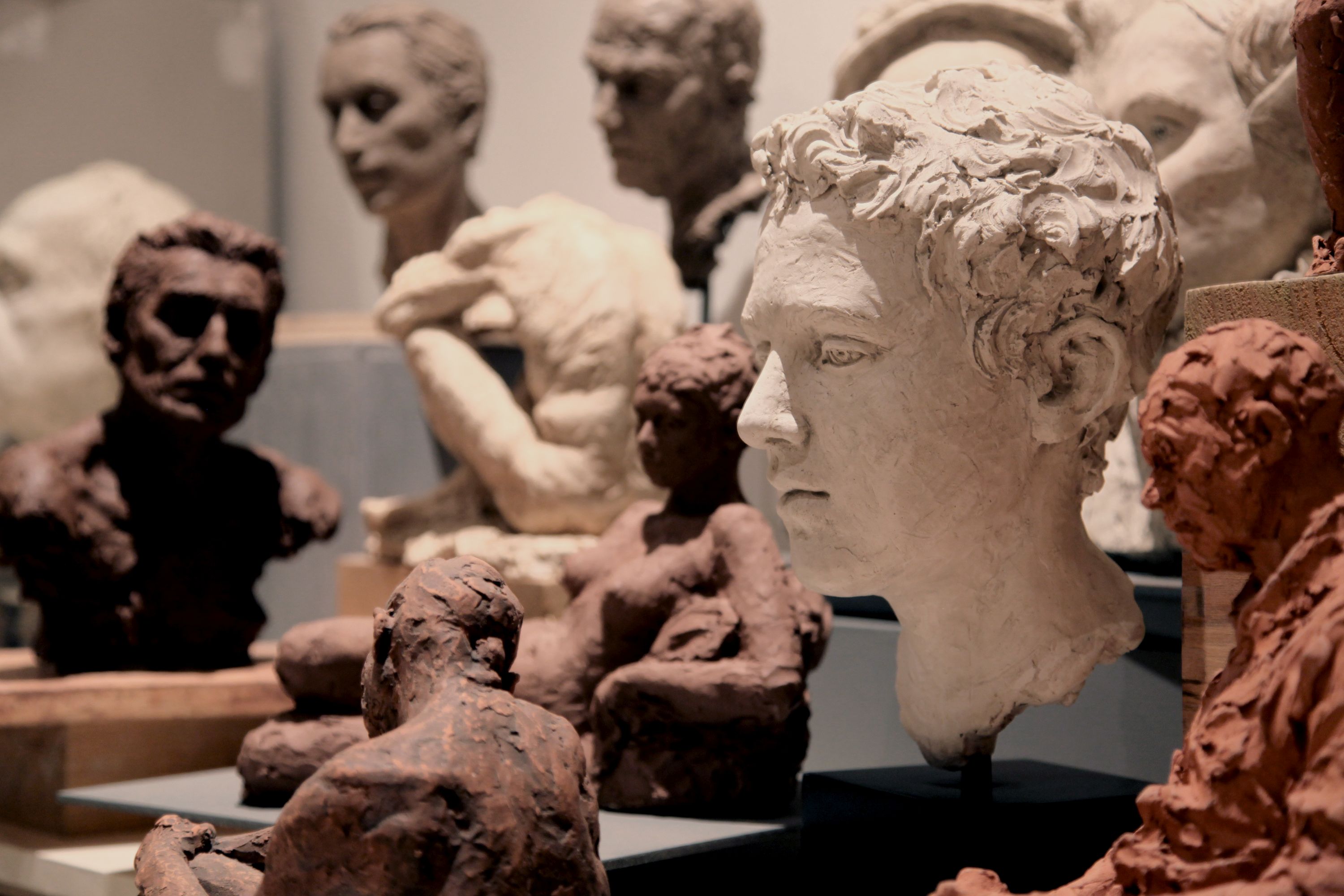 Suzie Zamit, (b.1957), Portrait Commission, plaster tint / bronze resin / bronze, two-thirds life-size, height approx. 26cm, excluding base